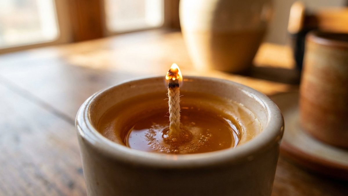Mèche de bougie en coton tressé allumée avec combustion parfaite et cire liquide