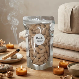 60 Cônes Encens Cascade Santal - Fumée Descendante Zen