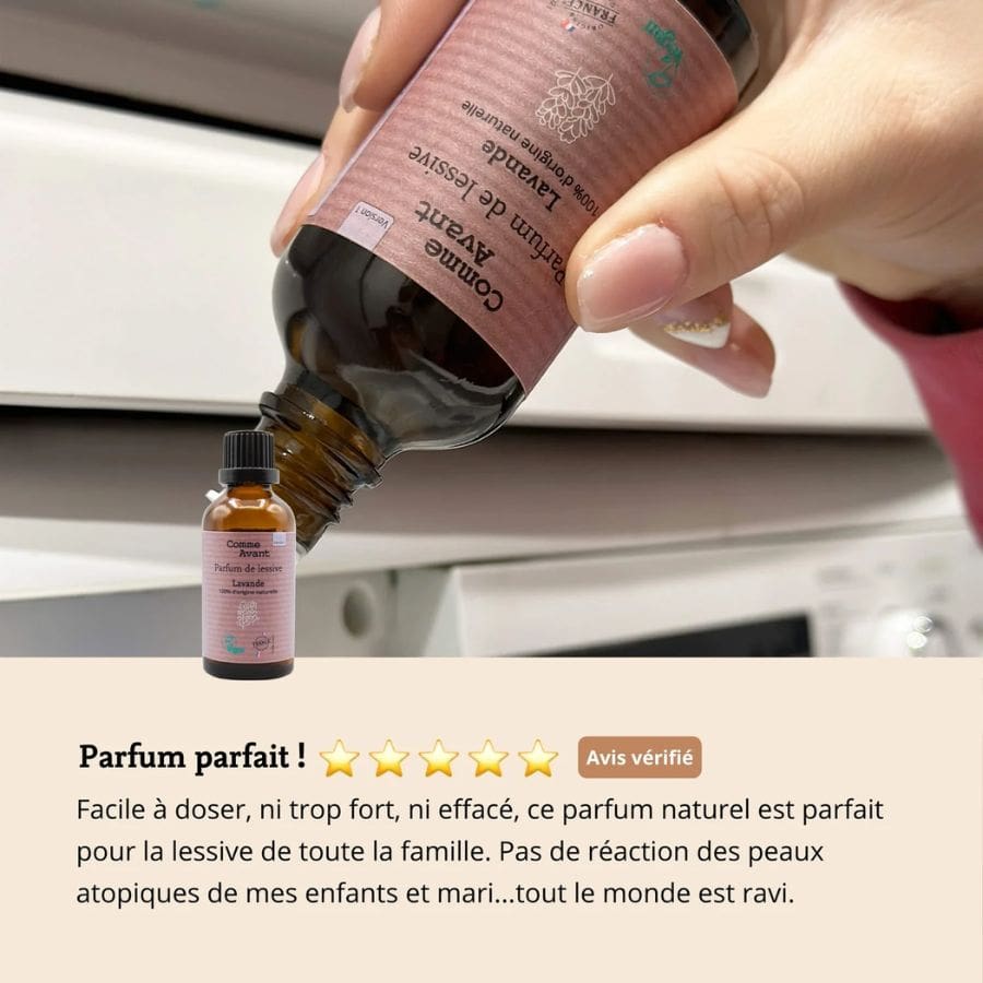 Avis client concernant le Parfum de lessive de chez Comme Avant