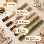 Bâtons d'encens Thuya naturel 40 pièces avec bénéfices bien-être et purification air