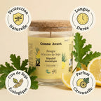 Bougie anti-moustique Comme Avant cire soja avec bénéfices protection naturelle et citronnelle