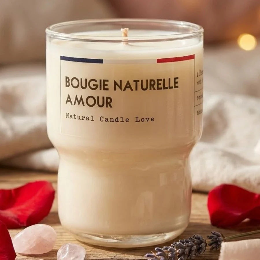 Une bougie Amour de la marque Jolis Baume de 110g.