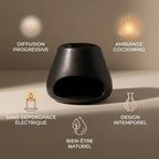 Brûle parfum Bulb noir Scentchips avec bénéfices: diffusion progressive, ambiance cocooning, design intemporel