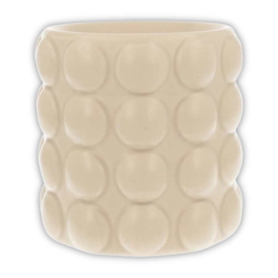 Un Brûle Parfum pour cire parfumée Bubble Desert Beige de Scentchips, vue de face