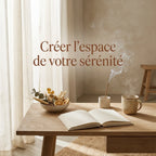 Brûleur encens bois massif sur bureau minimaliste avec fumée aromatique et ambiance zen scandinave