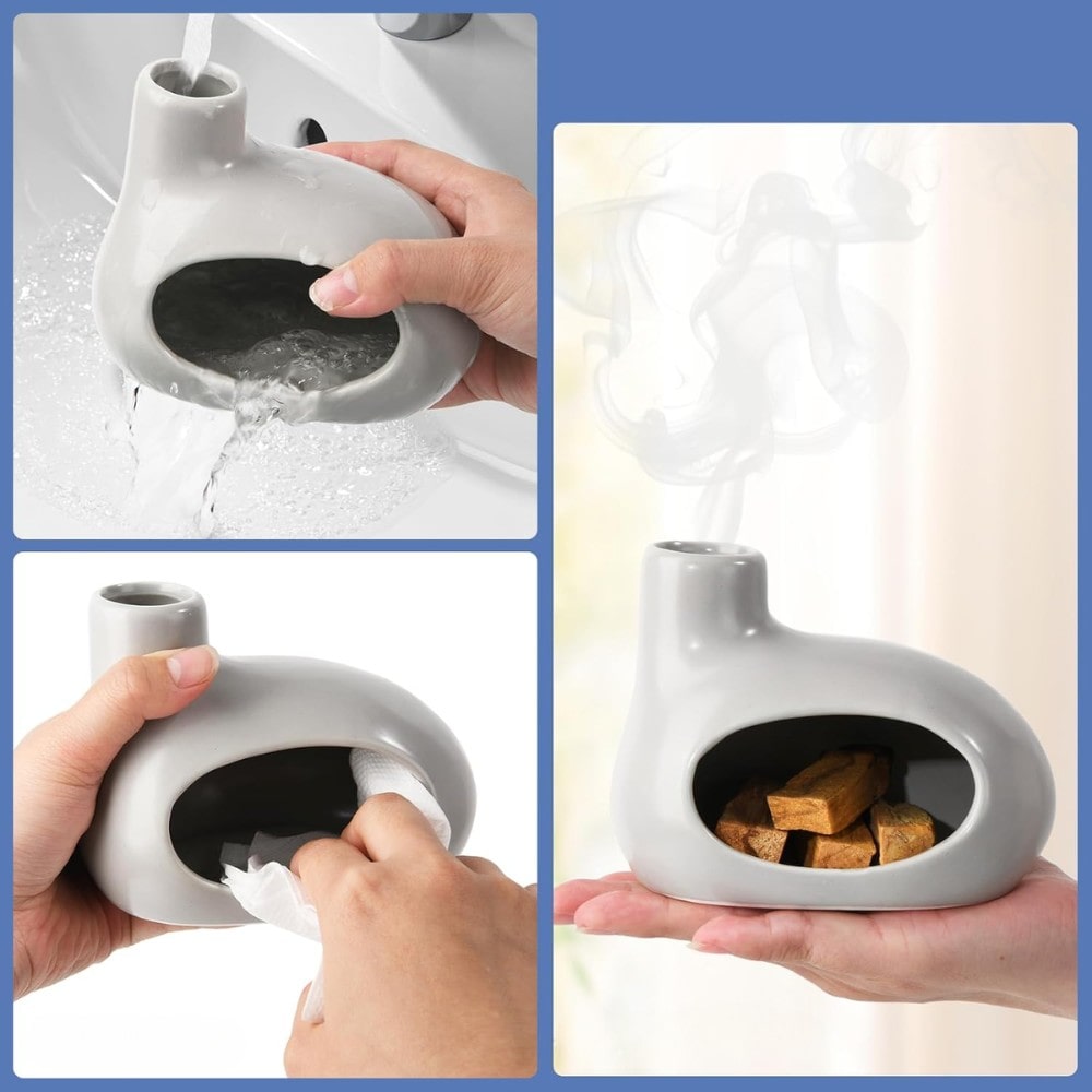 nettoyage du bruleur d'encens et de palo santo petite maison grise