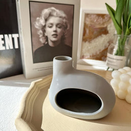 Porte-Encens Céramique Grise - Diffuseur Palo Santo & Sauge