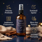 Brume d'oreiller Nuit d'hiver 100ml - Flacon ambré avec bénéfices relaxation et sommeil