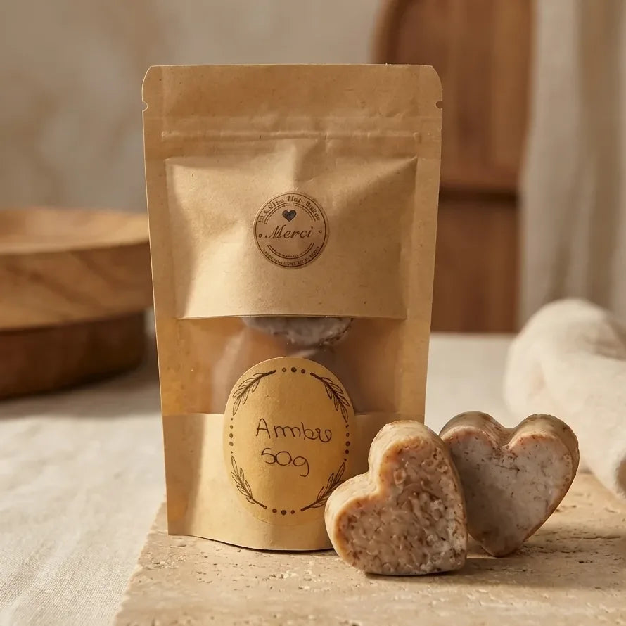 Carré d'Ambre Coeur 50g ByBazz - Parfum solide en forme de cœur