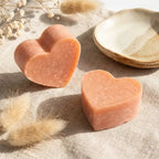 Carré d'Ambre Coral Blush Coeur 50g ByBazz savon rose pêche fleurs séchées