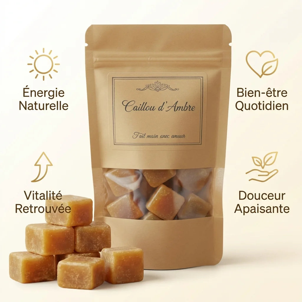 Carré d'Ambre Jardin de grand-père - bonbons ambrés artisanaux avec bénéfices bien-être