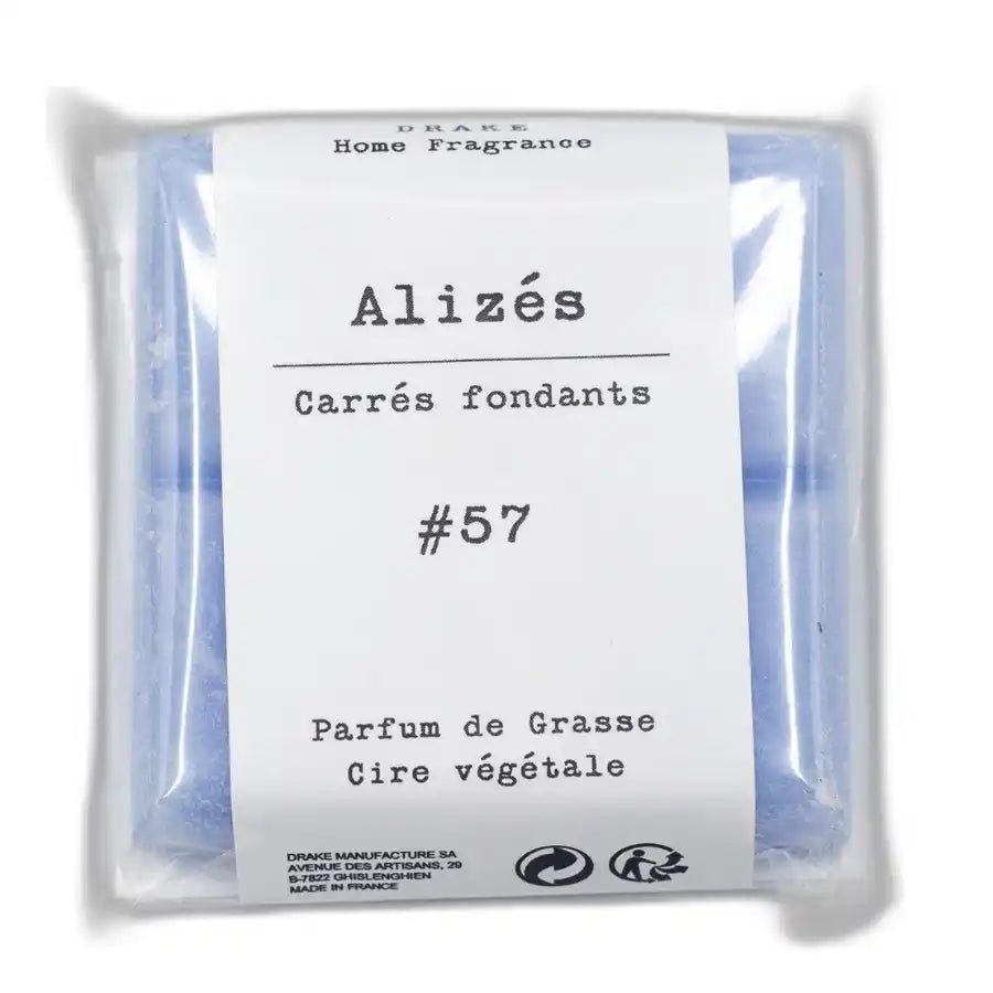 Un paquet de quatre carrés fondants Drake à la senteur Alizés