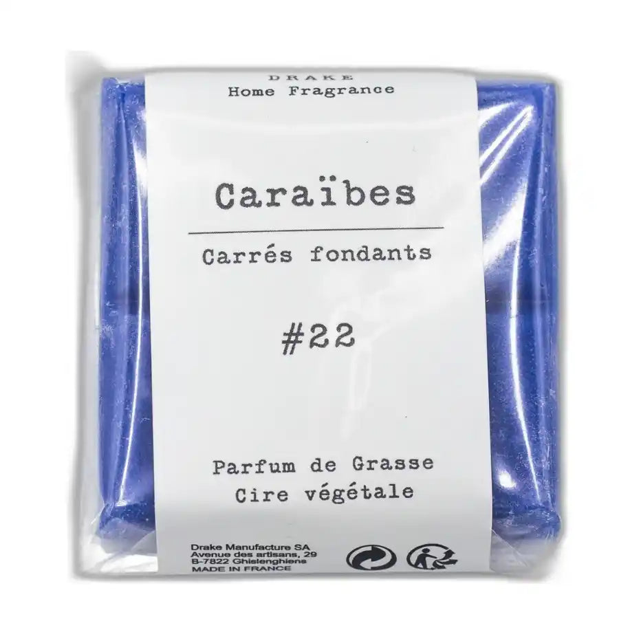 Un paquet de quatre carrés fondants Drake à la senteur Caraïbes