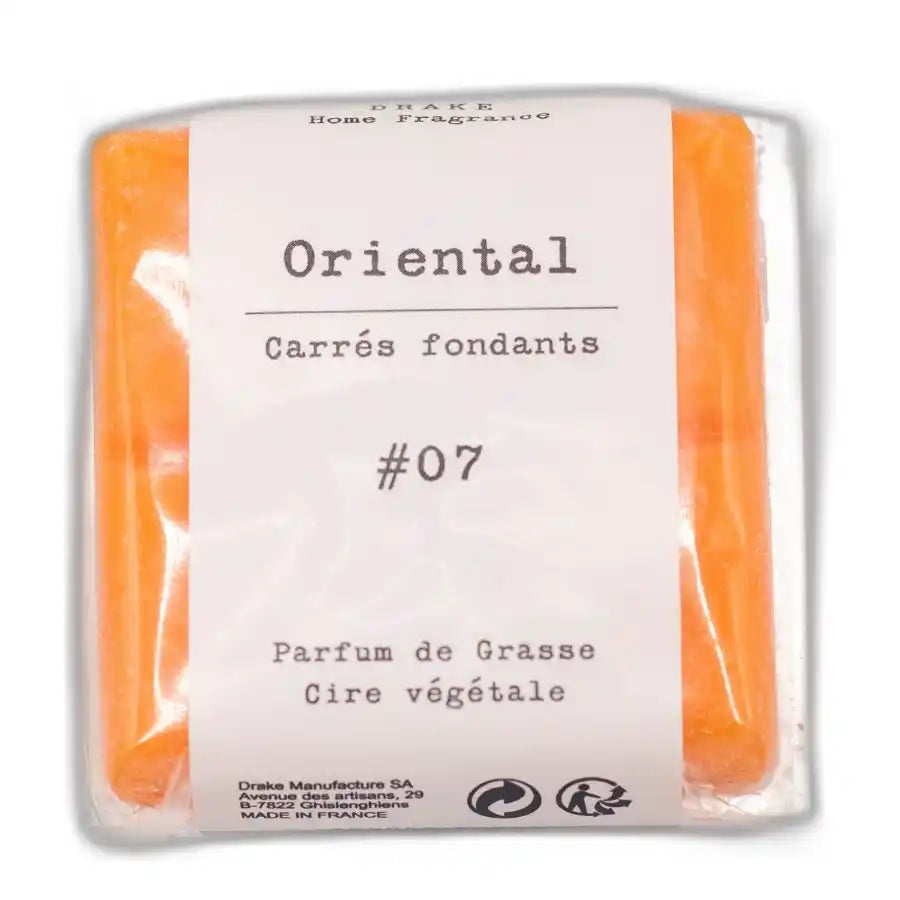 Un paquet de quatre carrés fondants Drake à la senteur Oriental