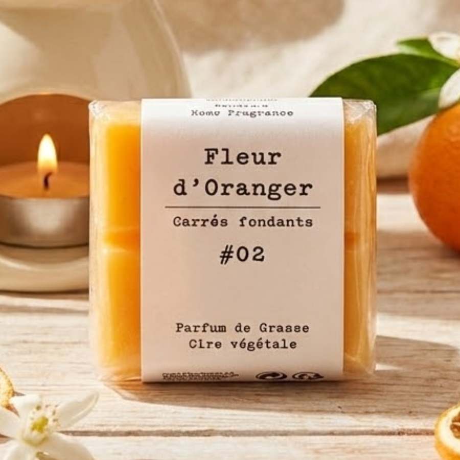 Un paquet de quatre carrés fondants Drake à la senteur Fleur d'Oranger