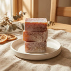 Carrés d'Ambre ByBazz 50g résine artisanale dorée sur céramique minimaliste
