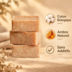 Carrés d'Ambre Coton ByBazz 50g - coton biologique et ambre naturel sans additifs