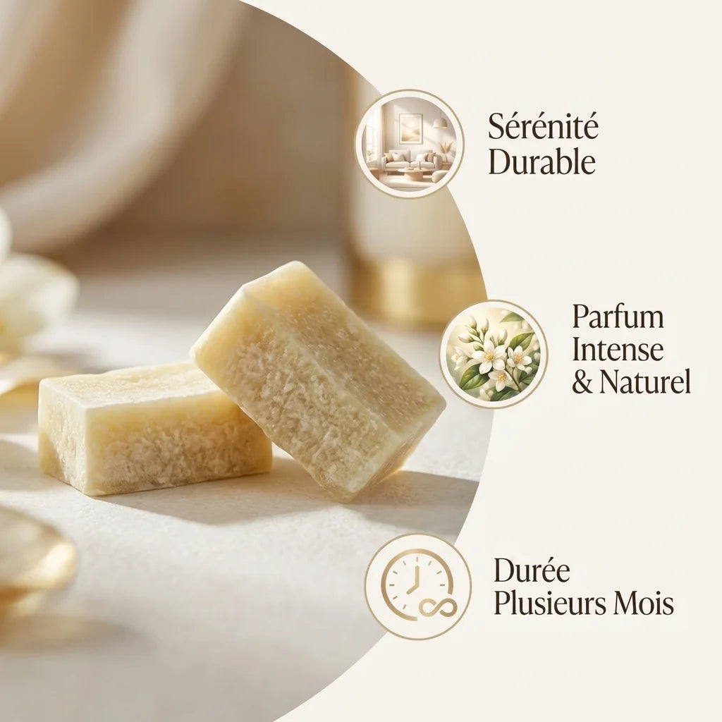 Carrés d'ambre jasmin ByBazz 50g - Parfum naturel intense et durable