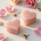 Carrés d'Ambre Lys Coeur rose ByBazz 50g avec pétales de rose et fleurs séchées