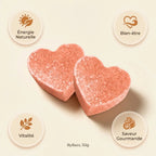 Carrés Fondants Cannelle Coeur ByBazz 50g avec bénéfices bien-être et saveur gourmande