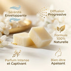 Carrés Fondants Jasmin HomeBreeze 50g avec bénéfices bien-être et diffusion naturelle