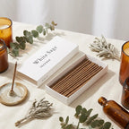 Coffret de 10 mini bâtonnets d'encens White Sage avec accessoires et décoration botanique