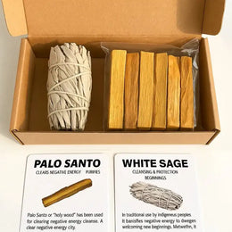 Kit de Purification Essentiel : 1 Sauge blanche & 8 Palo Santo