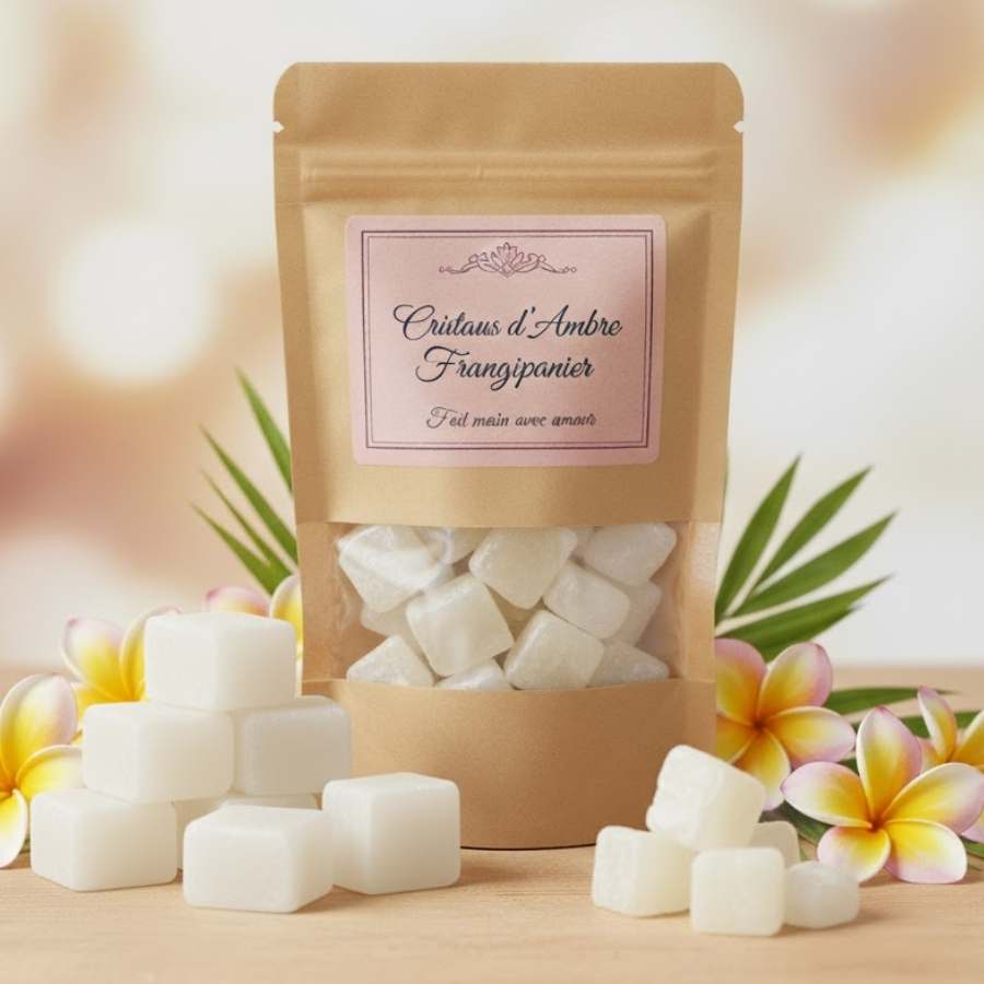 Cristaux de Frangipanier - Jardin de mon Grand Père - sachet kraft de 50 grammes