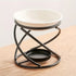 Brûleur d'Arômes Design Courbe Métal Noir & Céramique