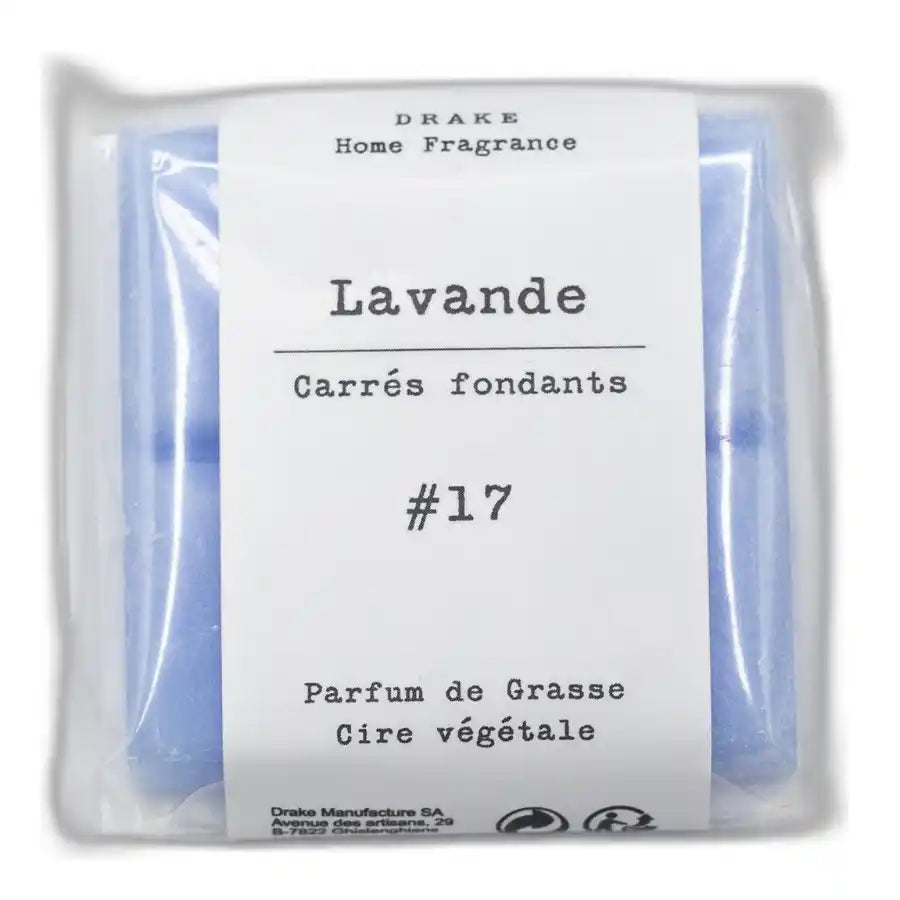 Un paquet de quatre carrés fondants Drake à la senteur Lavande
