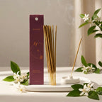 Encens fleur d'oranger AZAHAR 10 bâtons avec fleurs fraîches et porte-encens céramique