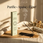 Encens Sauge Blanche 10 bâtons naturels avec fumée apaisante en ambiance méditation zen