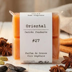 Fondant cire végétale Ambre Orientale Drake avec ingrédients naturels : anis, cardamome, tonka et cannelle