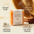 Fondant Oriental Drake - 4 carrés cire parfumée grasse avec bénéfices bien-être et ambiance orientale