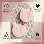 Fondant Tulipe HomeBreeze 15g rose avec bénéfices parfum durable ambiance douce bien-être