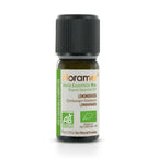 Huile essentielle bio Lemongrass 10ml Florame flacon avec bouchon noir sur fond blanc