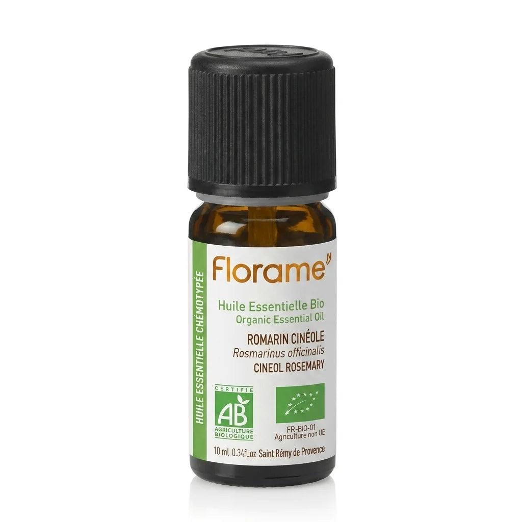 Huile essentielle Bio Romarin à Cinéole 10 ml Florame bouteille verre ambré