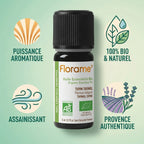 Huile essentielle Bio Thym Fort Thymol 5ml Florame avec bénéfices aromatiques et naturels