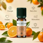 Huile essentielle orange douce bio Saint Hilaire 10ml avec bénéfices énergie, vitalité et relaxation