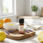 Flacon Florame Stop Odeur Bio 10ml avec fruits citron, lavande et ambiance cuisine naturelle