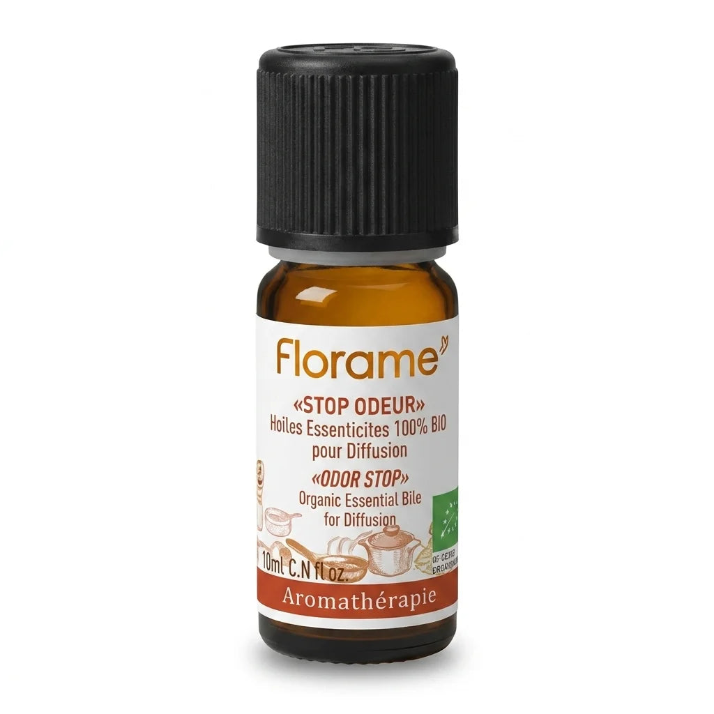 Huiles essentielles Stop Odeur Bio Florame 10ml flacon verre ambré