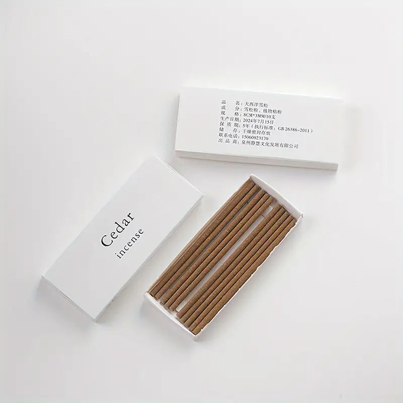Une boite de Minis bâtons d'encens naturels senteur cèdre