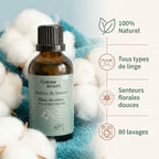 Parfum lessive Comme Avant Fleur de Coton 50ml naturel, 80 lavages, tous types de linge