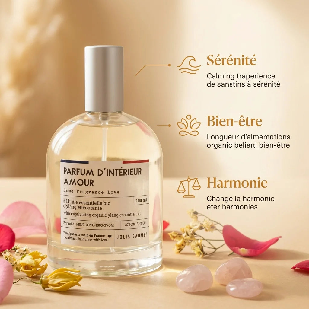 Parfum d'intérieur Amour Jolis Baume 100ml avec fleurs séchées, sérénité et bien-être
