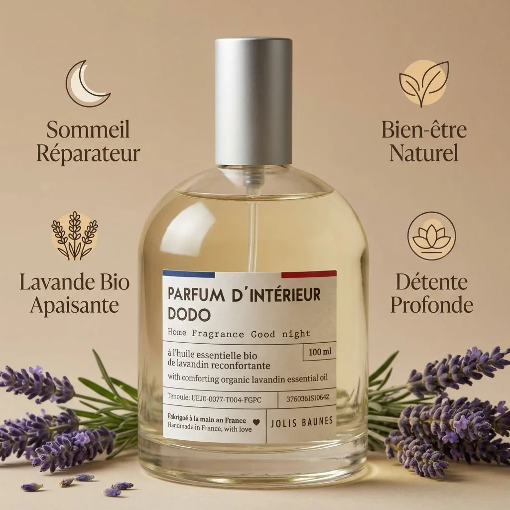 Parfum d'intérieur Naturel Dodo avec lavande bio - Sommeil réparateur et détente profonde