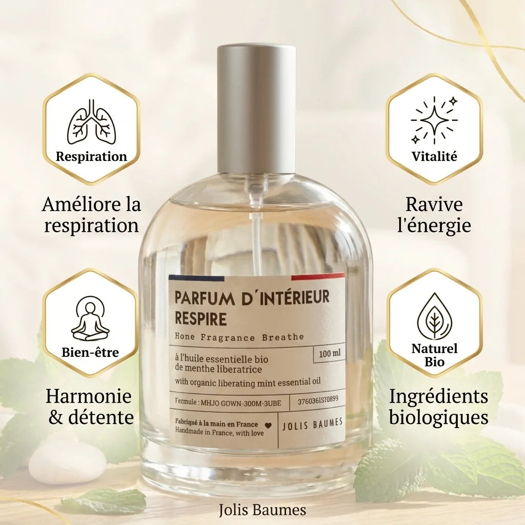 Parfum d'intérieur Respire Jolis Baume avec menthe fraîche et bénéfices naturels