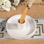 Porte-Bâton de Palo Santo et Sauge – Forme ronde - avec baton de palo santo