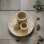 Porte-Encens 3-en-1 texturé avec une vue du dessus