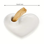 Les dimensions du Un Brûleur de Palo Santo et Sauge en Céramique en Forme de Cœur 