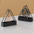 Brûleur Encens Spirale Métal Noir - Design Triangulaire